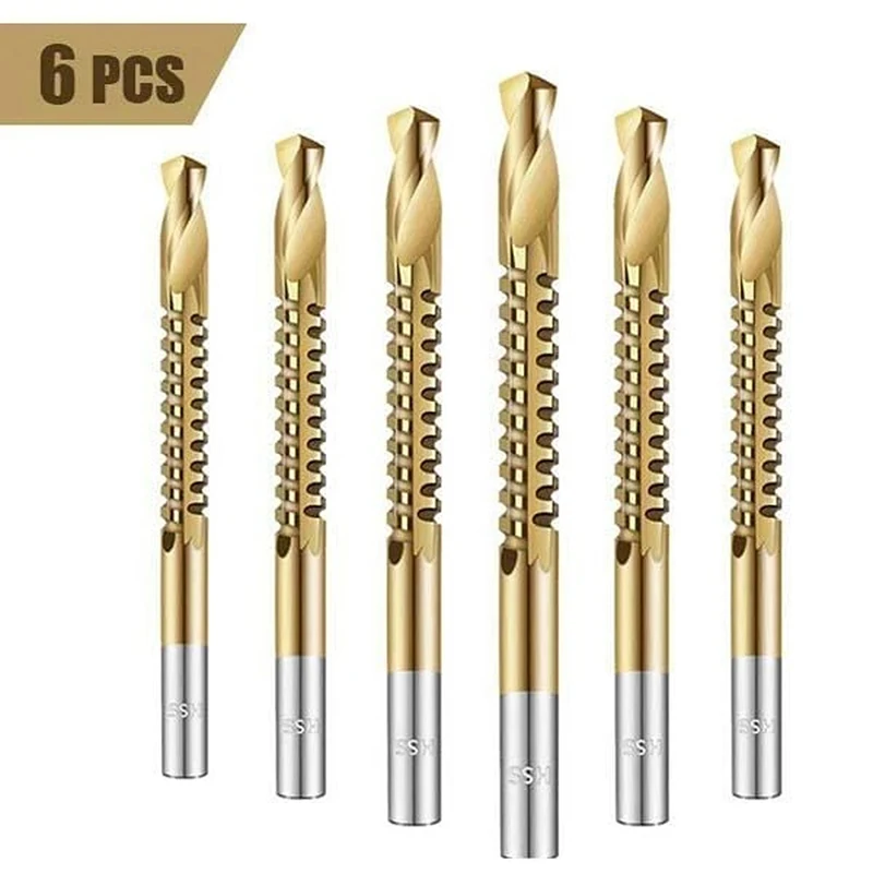 

6 Stks/set Kobalt Boor Set Spiraal Schroef Metric Composiet Tap Boor Tap Twist Boor Set Multi-functie Metalen Specia