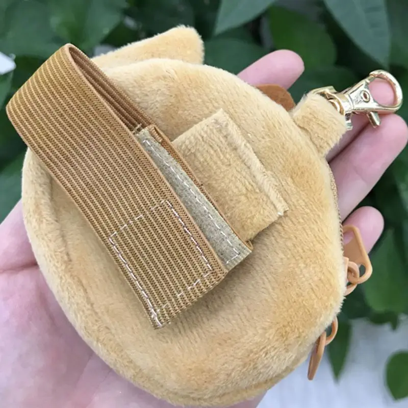 Мягкий ручной работы из фетра на Молнии Милый Snapper-shaped кошелек для монет Забавный дизайн вышитые девушки мини мешок для денег брелок