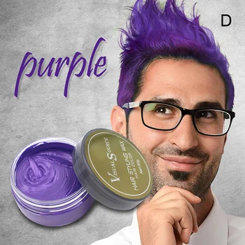 

Disposable Hair Cream Temporary Hair Coloring Styling Wax Multicolor for Party Cosplay Masquerade Unisex 80g HJL2019