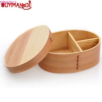

Durable Wooden Bento Box Japanese Style One-Person Food Preservation Box Tableware Student Wooden Lunch Box