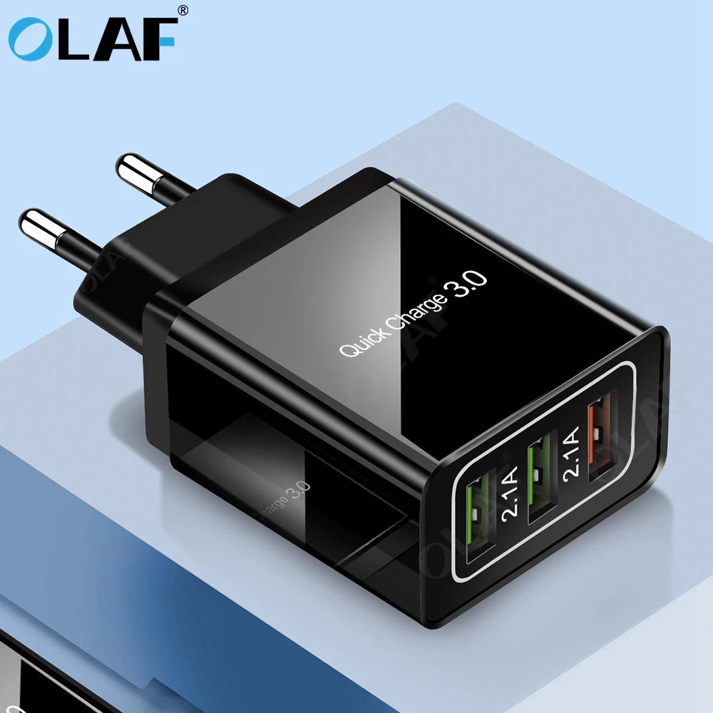 

OLAF Quick Charge 3.0 USB Charger For iPhone X QC 3.0 Fast Charging EU US Plug Wall Phone Charger For Samsung S10 S9 Xiaomi Mi9