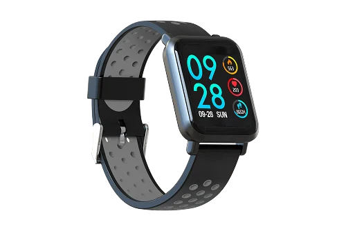 IP68 водонепроницаемый smart watch 1,3 дюймов Смарт-часы 24 часа в сутки монитор сердечного ритма Смарт gps приложение трекер умный Браслет pk q9 q8 часы - Цвет: black gray