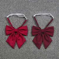 Japanese School JK Uniform Bow Tie For Girls Wine Red Butterfly Cravat School Sailor Suit Uniform Accessories Flowers Tie 1