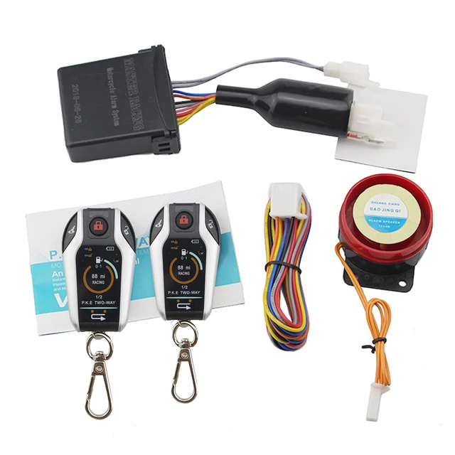 Area1 Système d'alarme pour moto, scooter « Easy 2 Fit » - Montage facile -  12 V - Universel - 2 télécommandes sans fil - 125 dB - Protection antivol  compatible avec Yamaha BMW KTM Honda Suzuki : : Auto et Moto