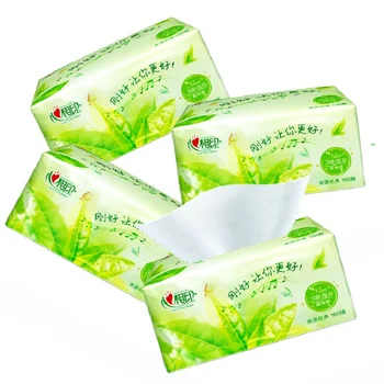 

400 Pcses/lot Soft Tissues 3 Layers 4 Packs Comfortable Native Wood Pulp Toilet Paper Towel Household Living Bedroom Paper Towel
