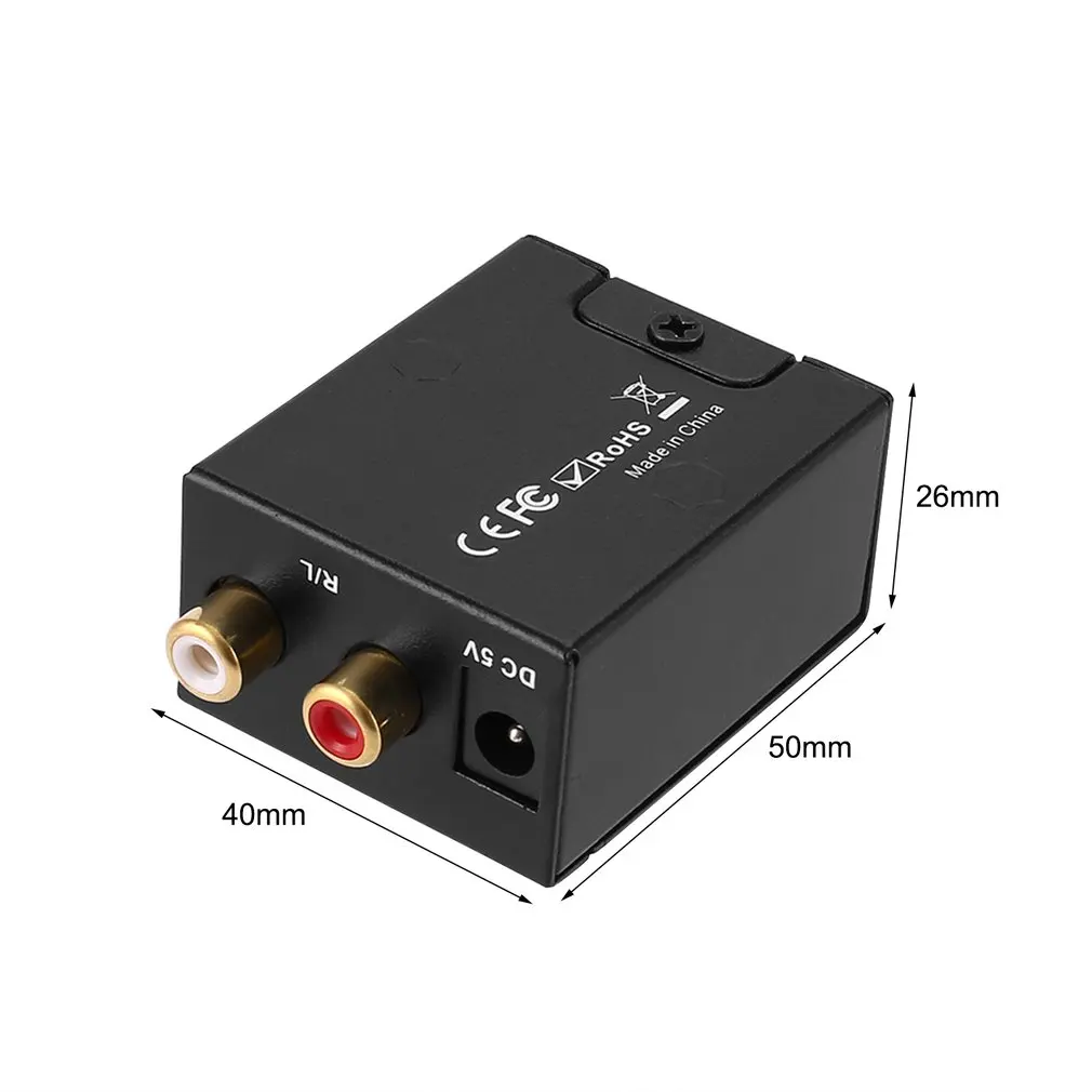 Цифро-аналоговый аудио конвертер Цифровой оптический коаксиальный RCA Toslink сигнал в аналоговый аудио конвертер адаптер для DVD tv