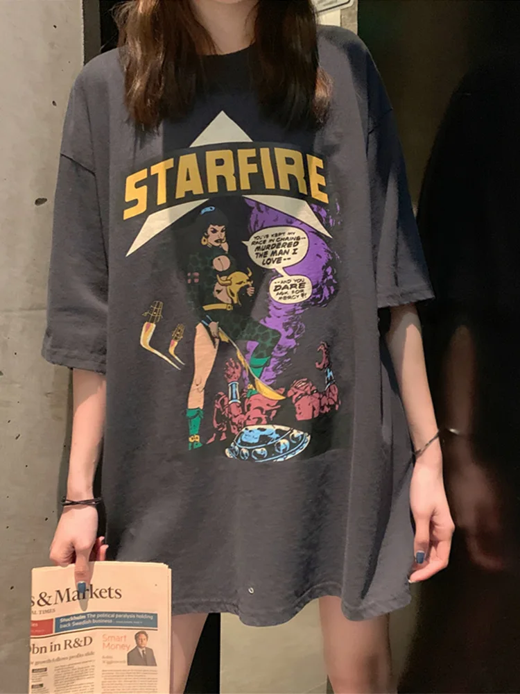 graphic tee korean clothes short sleeve 