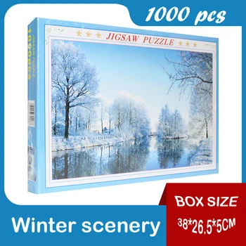

1000 pieces Landscape Jigsaw Puzzle for Adult Toy Famous Scenery Mini Puzzles Games Animals Educational Toys for Children Kids