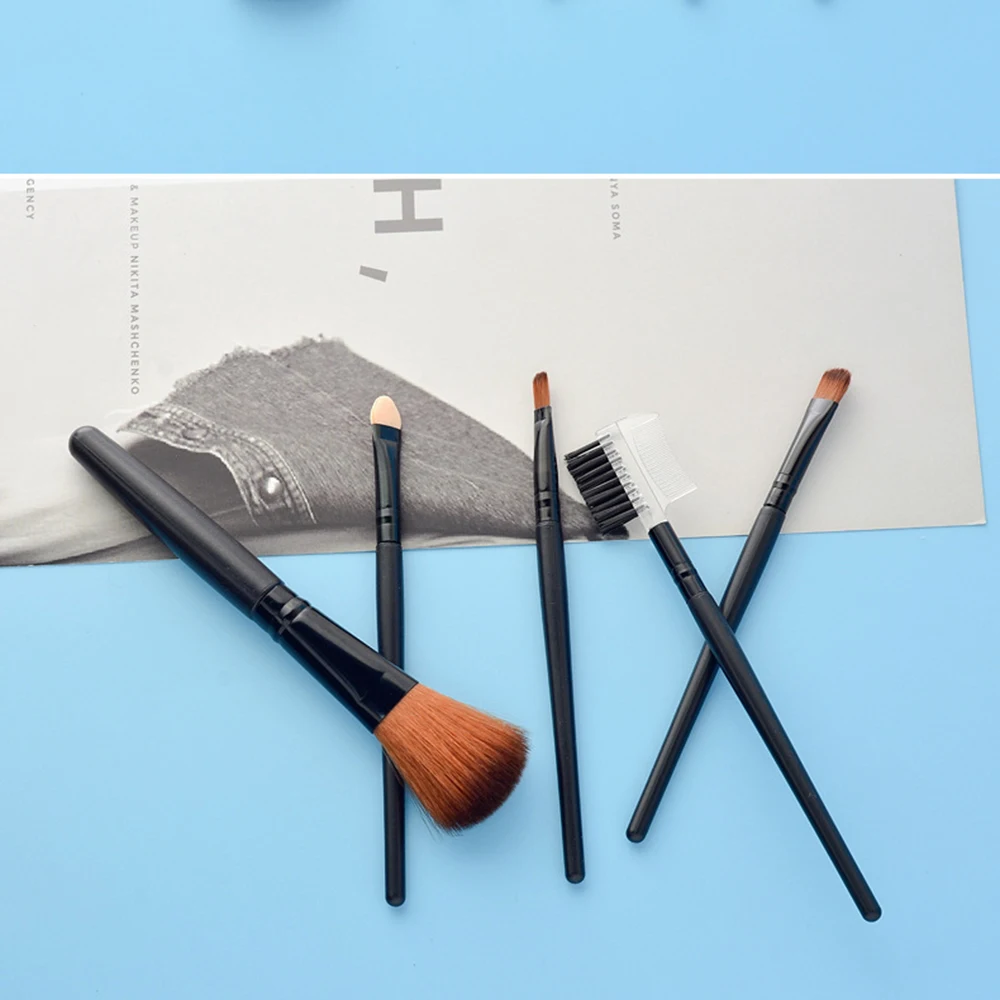 

5 piece set portable makeup brush set beauty delicate smooth tool makeup fiber brush five-piece blush brush eye shadow brush