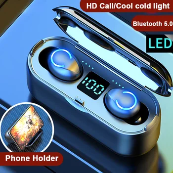 

Hembeer Wireless Headphones Bluetooth 5.0 Earphone TWS HIFI Mini In-ear Sports Running Headset for iOS Android Phones HD Call