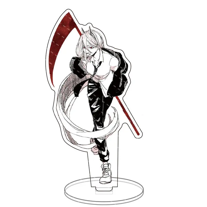 New Anime Chainsaw Man Cosplay Denji Pochita Makima Power Beam Angel Acrylic Stand Fan Gifts Collection Props