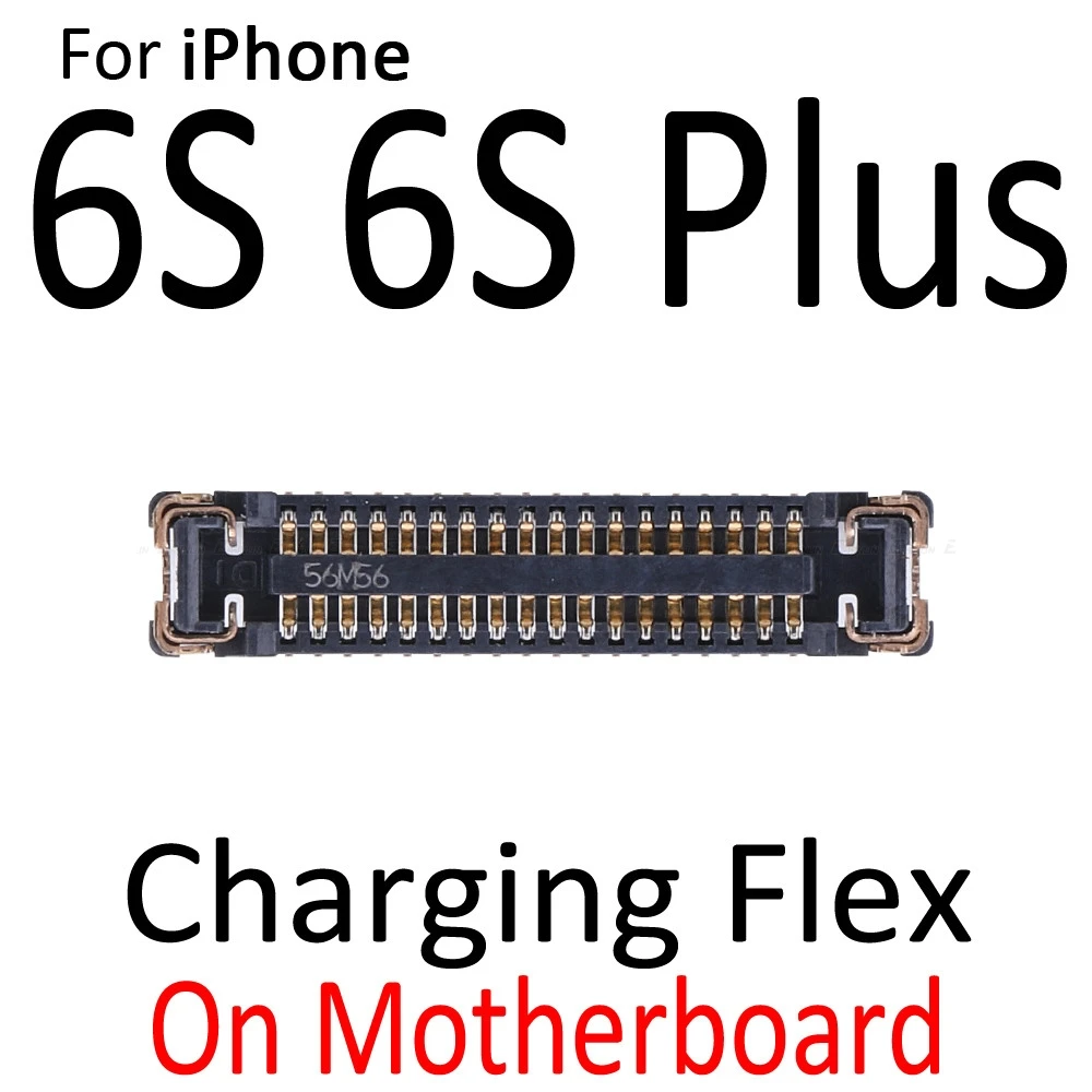 2 шт./лот зарядный док-порт разъем FPC для iPhone 6S 7 8 Plus X XS Max XR логика на материнской плате