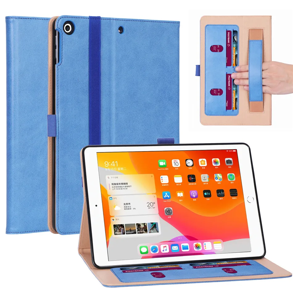 Синий Для iPad 7th 10," Чехол Магнитный умный Мягкий силиконовый чехол для iPad 10,2 чехол Автоматический Режим сна/пробуждения+ защита экрана+ ручка - Цвет: Синий