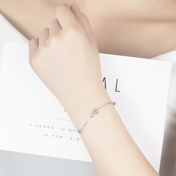 

SH212025 New S925 Sterling Silver Bracelet Girl Cute Dolphin Pendant Design Solid Silver Bracelet Minimalist Student Jewelry