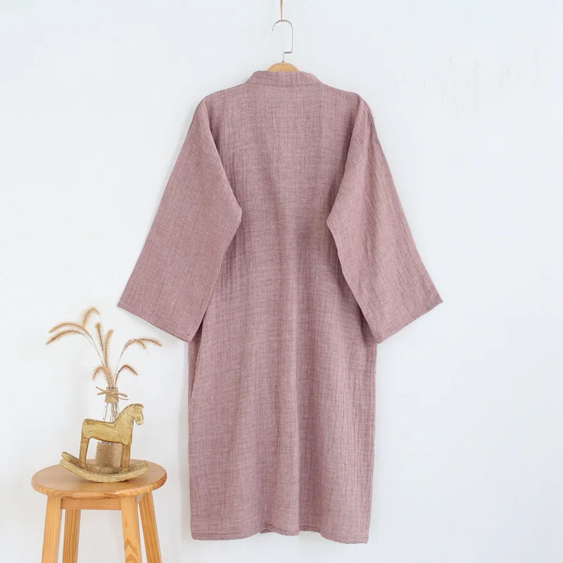 Unisex Lover Couple Pajamas Long Robe Japanese Traditional Kimono Yukata Jinbei for Women Men Home Loose Sleepwear Nightgown Unisex Lover Couple Pajamas Long Robe Japanese Traditional Kimono Yukata Jinbei for Women Men Home Loose Sleepwear Nightgown