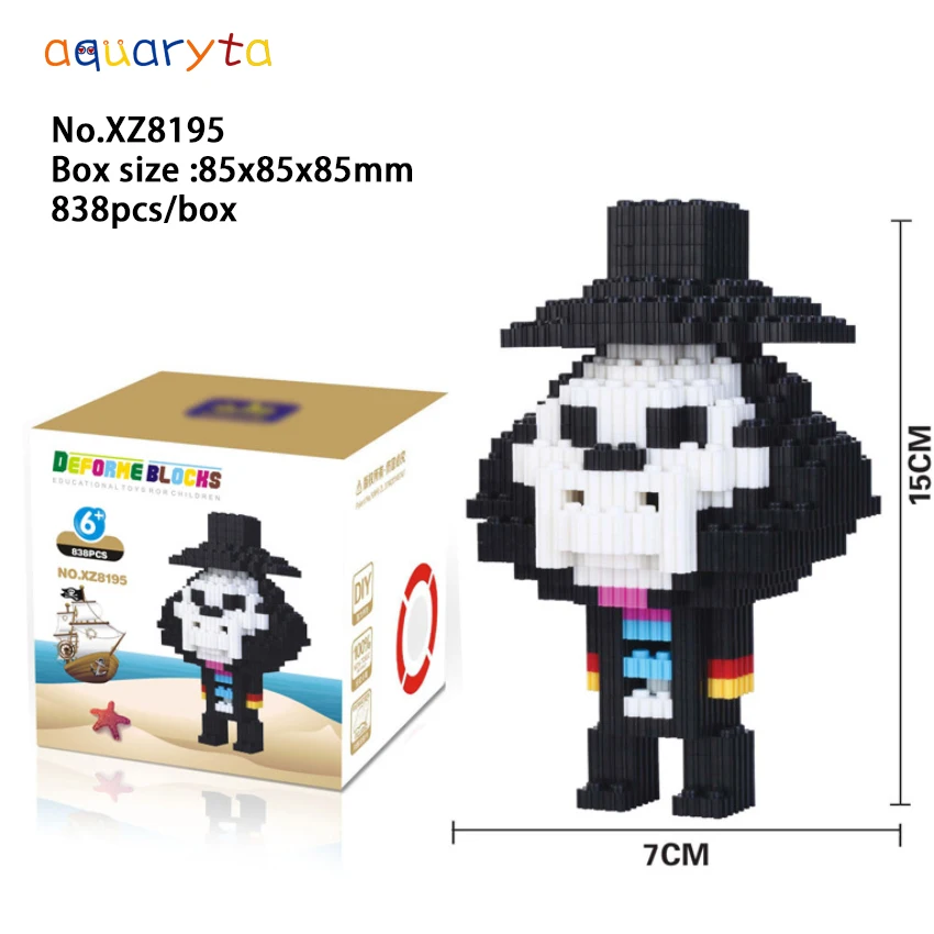 

Aquaryta 838pcs/Box Micro Diamond Particle Gear Building Block Classic Cartoon Movie Game Animal Image Small ornaments of study