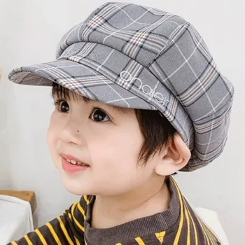 

Children Baby Boys Girls Plaid Pattern Classic Style Baby Fashion Cap Toddler Boy Girl Autumn Berets Hat