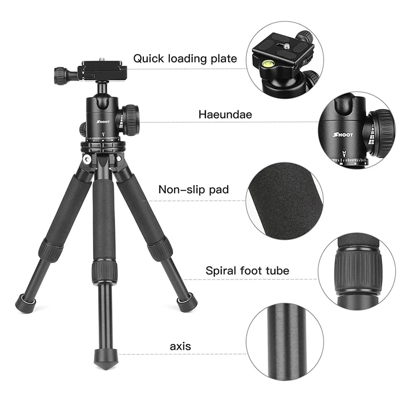 Портативный штатив из алюминиевого сплава монопод с шаровой головкой для DSLR камеры