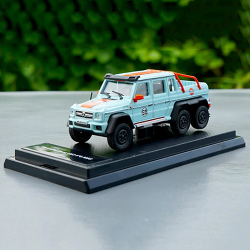 1/64 scle alloy car model G63 6X6 G500 4X4 G-class pickup truck Diecast metal vehicle toy collection children kids traffic gifts