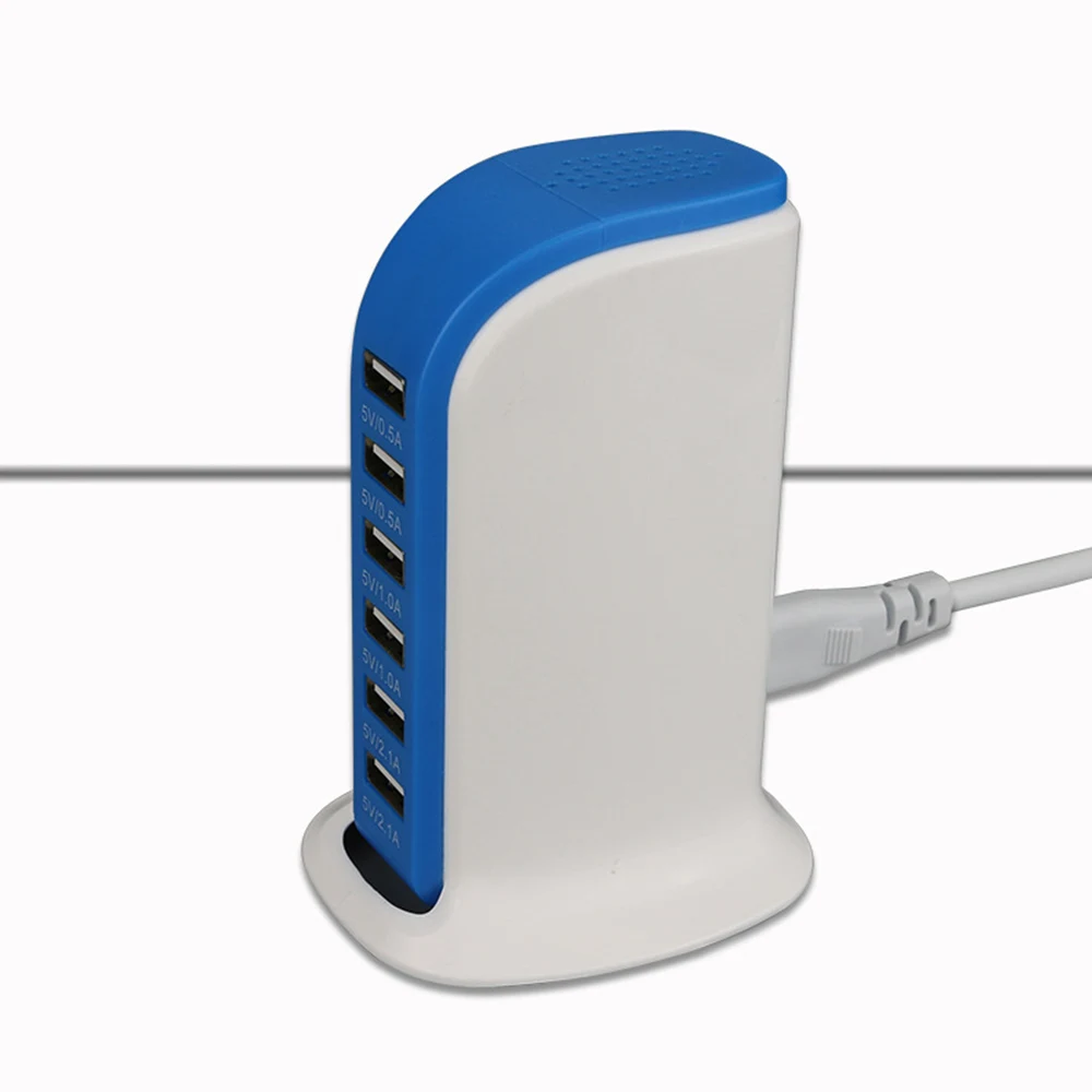 Универсальный Мульти 6 Порты и разъёмы быстрая usb-хаб Зарядное устройство быстрой зарядки док-станция с несколькими Путешествия адаптер розетки США ЕС штепсельная вилка британского стандарта
