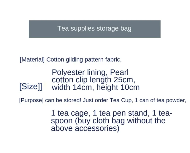 Large Capacity Tea-Pointing Portable Cloth Bag Song-Style Teapot Supplies  Storage Bag Teacup Tea Set Bag Tea Accessories LB448