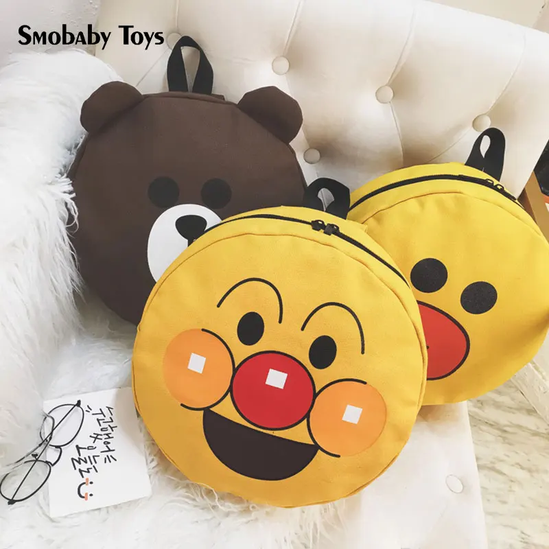 

Wholesale cartoon duck canvas backpack cute bear big yellow duck child shoulder bag Kindergarten bags boy girl backpack kid gift
