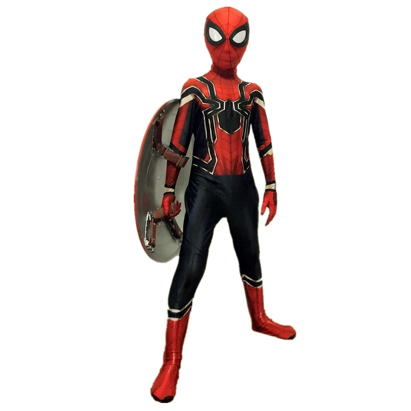 Spider-Man Adult Kids Zentai Suit Iron Spiderman Cosplay Costume Jumpsuit Mask 
