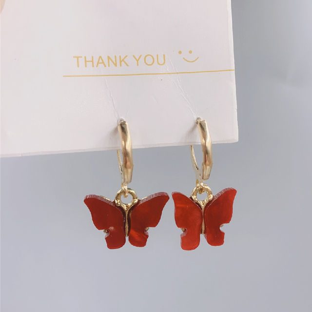 Fashion Acrylic Butterfly Earrings Party Wedding Bridal Accessories Trendy Dangle Earrings