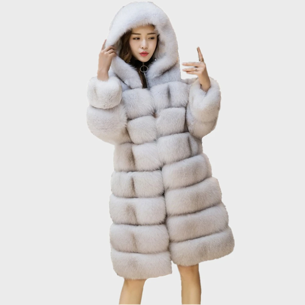Женская зимняя верхняя одежда с длинным рукавом средней длины толстое теплое