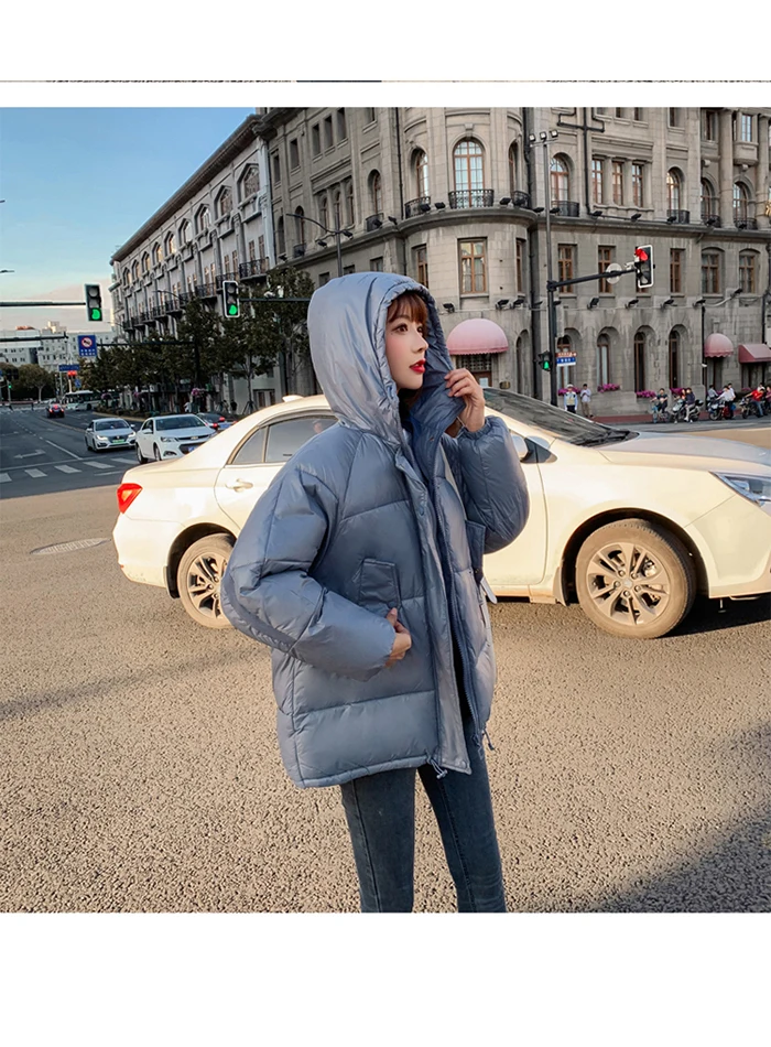 Liva girl Новое поступление зимняя куртка женская хлопковая верхняя одежда с капюшоном женская короткая Парка женская повседневная куртка