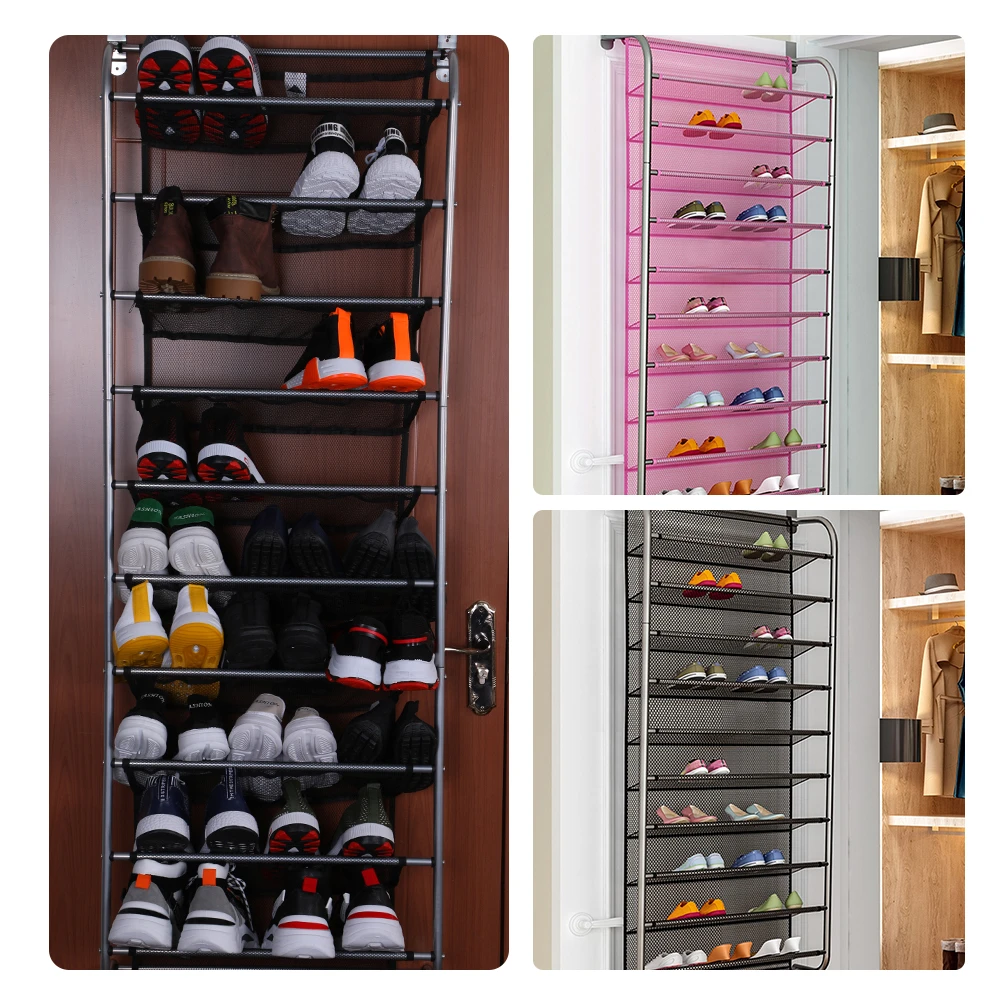 LOOZYKIT Zapatero colgante sobre la puerta organizador de zapatos de 10 niveles, estante colgante de zapatos montado en la pared para el hogar, dormitorio, 36 pares|Estantes para zapatos y zapateros| AliExpress