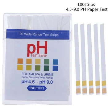 

100 Strip Saliva Slaver For Urine Pregnancy Test Paper PH 4.5 9.0 Include Packcing Box