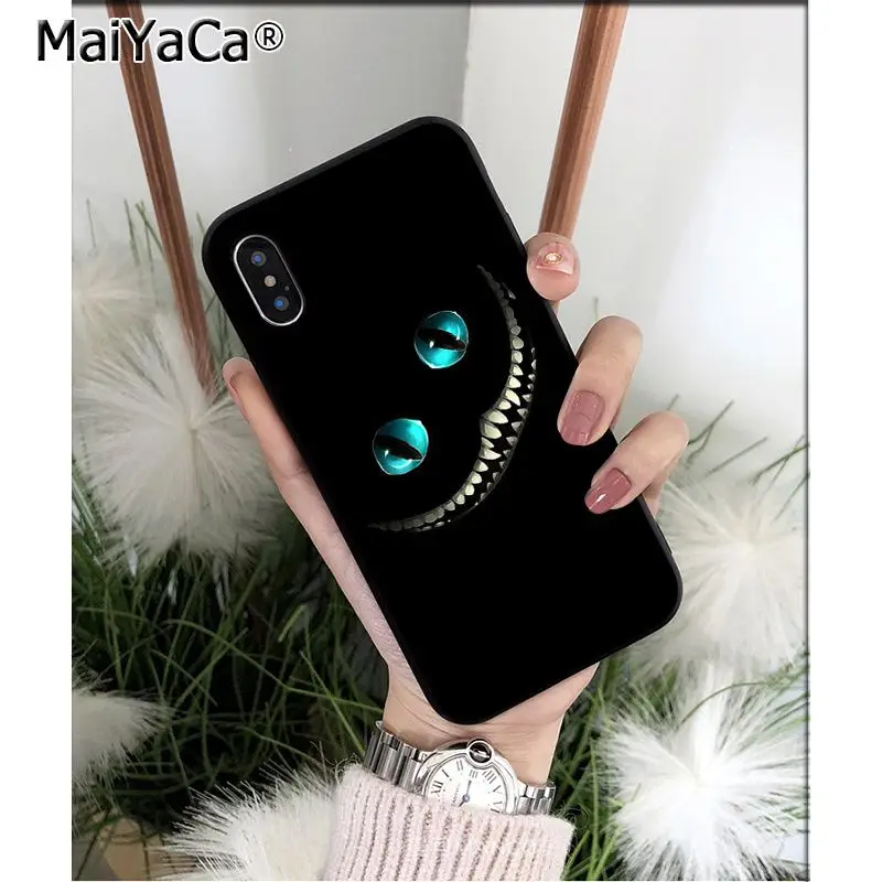 Мягкий силиконовый чехол для телефона MaiYaCa Alice in Wonderland Cheshire Cat из ТПУ для iPhone 8 7 6 6S Plus X XS MAX 5 5S SE XR Mobile Cover - Цвет: A12