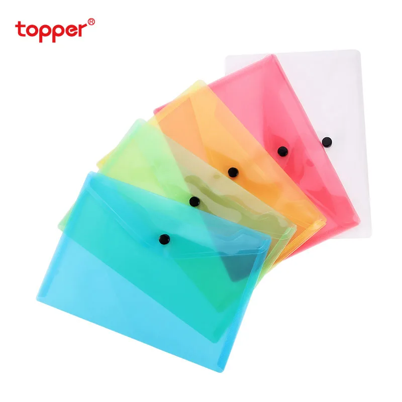 

12pcs/set Transparent Plastic A5 Folders File Bag Document Hold Bags Folders Filing Paper Storage Office School Supplies