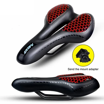 

Bicycle Saddle Hollow Lightweight PU Foam Steel Front Seat Mat Cushion MTB Bike Cycling Accessories With Mount Adapter
