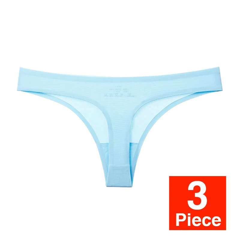 V 3pcs 3 шт., сексуальные стринги, бесшовные шелковые трусики, набор для женщин, стринги, низкая посадка, трусы, нижнее белье, Леопардовый принт, женское нижнее белье# D - Цвет: V 3pcs
