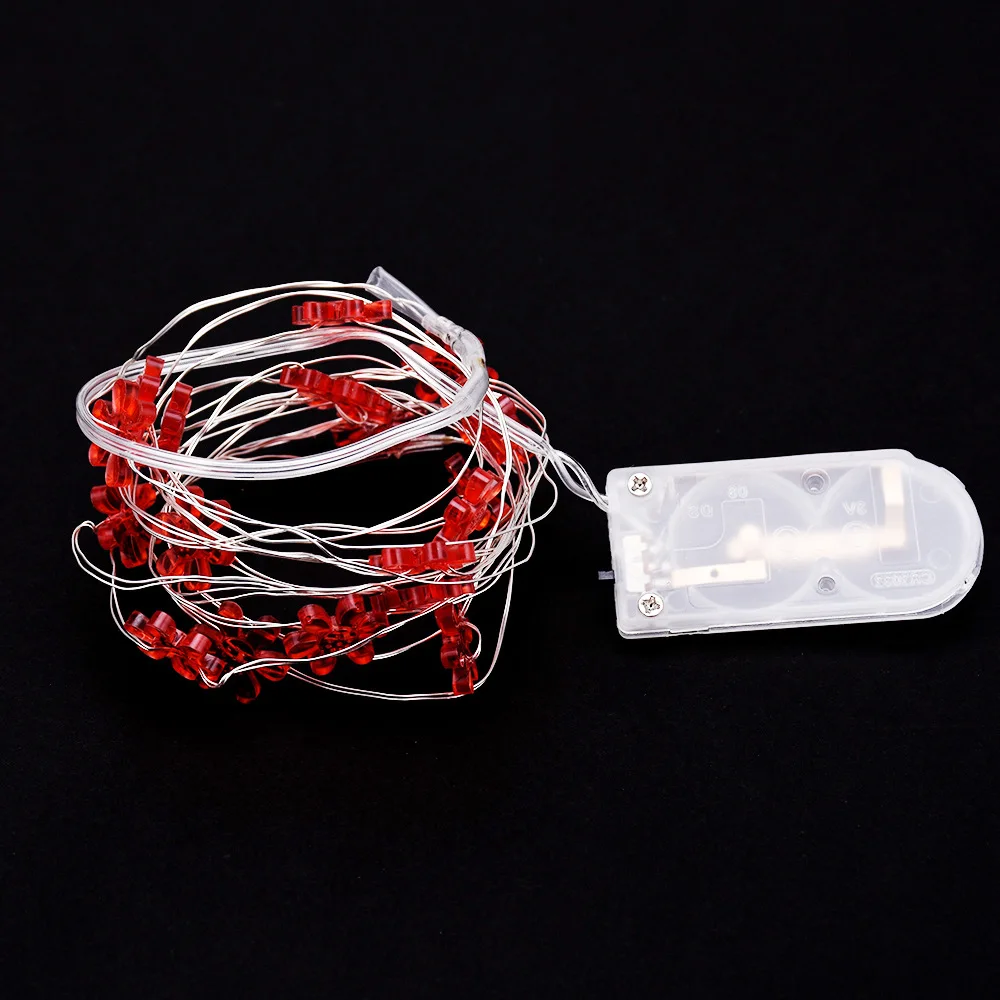 Sunflower Modeling 3 M 30 Lamp Button Cell Copper Wire Lamp String Christmas Holiday Party Decoration Silver Wire String Lights