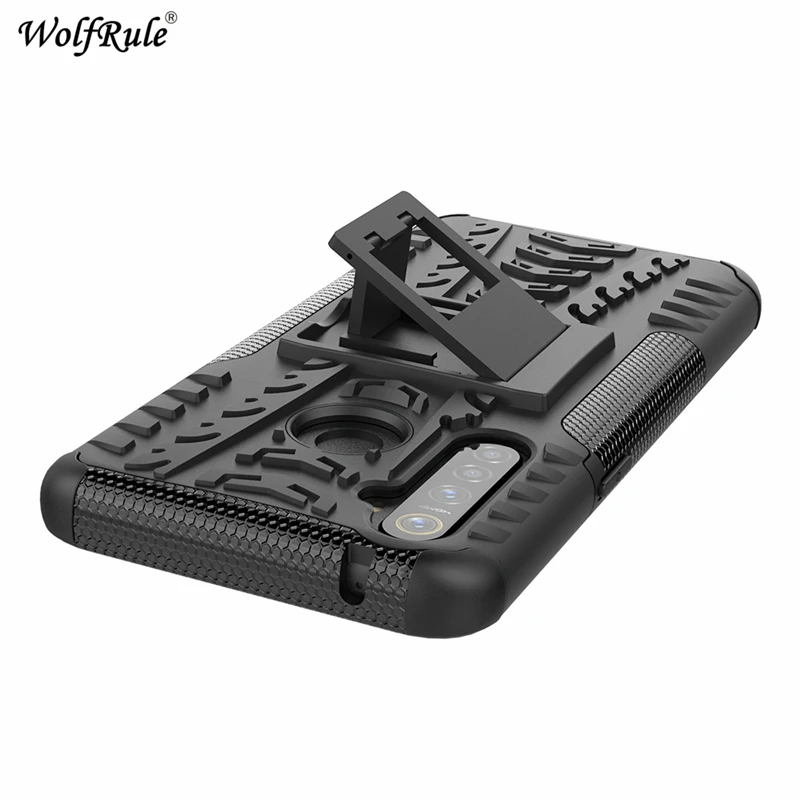 Чехол Wolfrule для Oppo Realme Q чехол двухслойная Броня TPU + PC противоударный телефона Coque 6