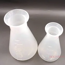 Erlenmeyer – bouteille triangulaire en plastique, fournitures d'enseignement de la chimie, flacon à large bouche secouée, pour les expériences d'étudiants 