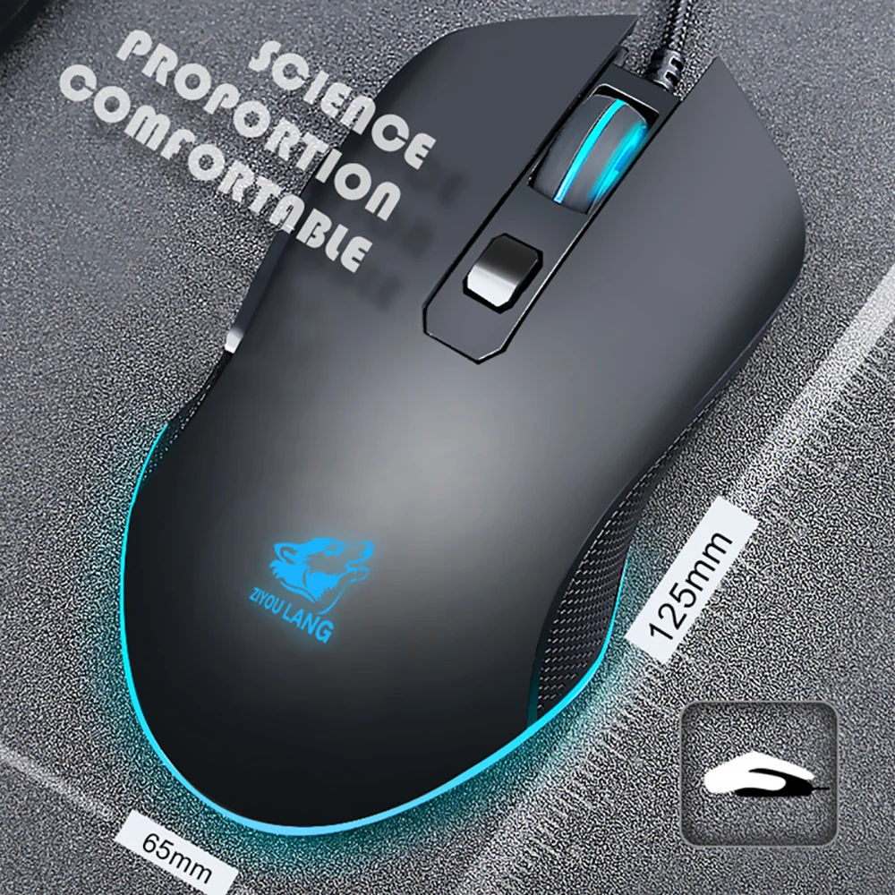 Professional Wired Gaming Mouse 6 Buttons 3200DPI Mice with RGB Backlight Optical Sensor USB Computer Mouse for PC Gamer Laptop PK Razer Gaming Mouse (5)