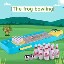 Мини Лягушка Настольный боулинг платформа игрушки набор Крытый родитель-ребенок Интерактивная детская ранняя развивающая настольная игра