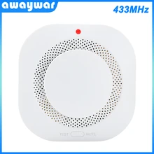 Awaywar 433MHz Wireless Fire Protection Smoke Detector Portable Fire Alarm Sensors For Smart home Security Alarm System wireless smoke thermal sensor alarm system for 433mhz home fire heat thermal sensor detector protection office security fire