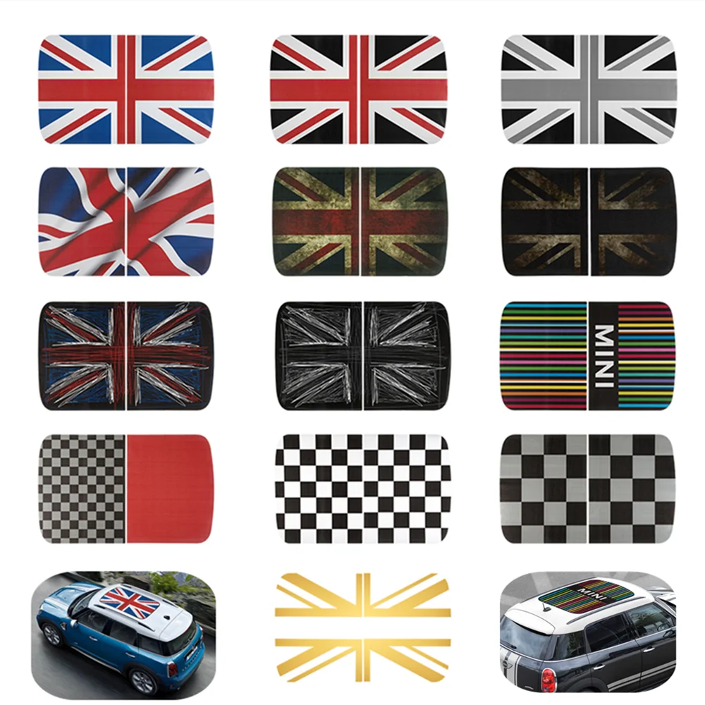 2PCS PVC Car Sun Roof Sticker For BMW MINI Cooper S One F54 F55 F56 F60 R54 R55 R60 Graphics Decal Auto Exterior Accessories