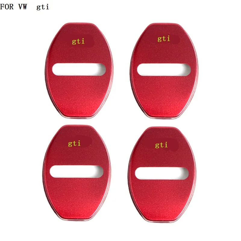 for vw GTI red Автомобильный Дверной замок защитный чехол антикоррозийный декоративные аксессуары для Volkswagen VW Golf 5 6 7 MK6 MK5 Polo b4 Passat Tiguan - Название цвета: for vw GTI red