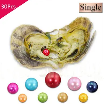 

Bulk 10pcs Single Round Pearl Saltwater Akoya Oysters 6-8MM Mixed Color Wish Pearl Oysters Vacuum Package Pearl Party Oyster P98