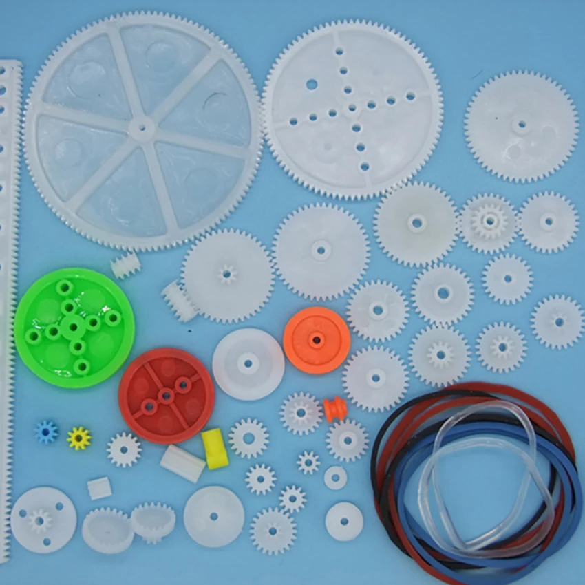 64 Stil DIY Kunststoff Getriebe Roboter Rad Auto Motor Spielzeug Teile 