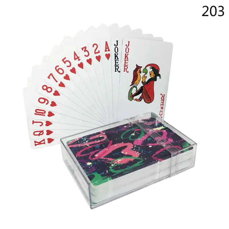 

PVC Waterproof Plastic Playing Card Family Game Board Game Blackjack Poker Card Y4UB