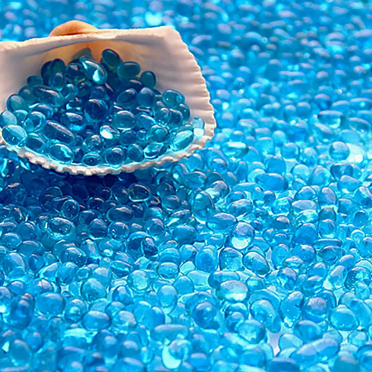 500g Fish Tank Sand Glass Stones Pebbles Artificial Crystal Stones Rocks for Vase Filler Table Scatter Aquarium Decoration