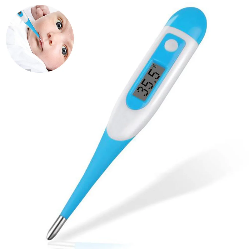 

Waterproof Electronic Soft Head Fever Measure Monitor Meter Adults LCD Display For Children Digital Thermometer Baby Care