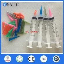 Не стерилизованный SMT припойная паста дозатор жидкости наборы 10cc/ml пластиковый шприц с иглами(всего: 63 шт